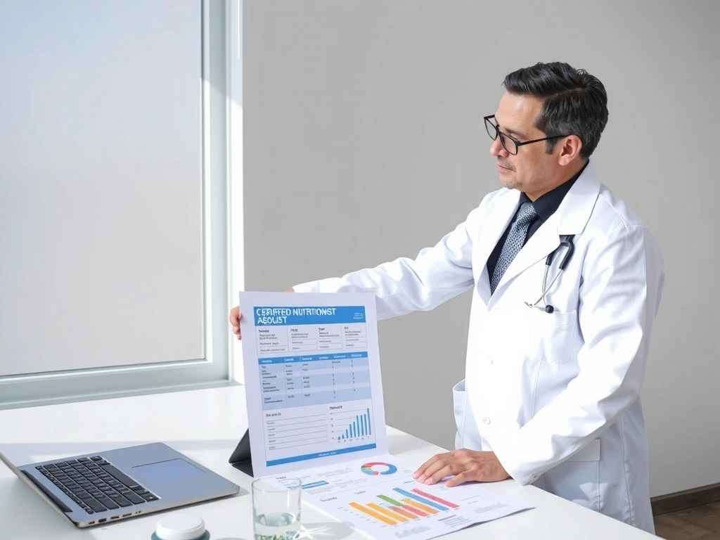 Beraterin bespricht Ernährungsplan